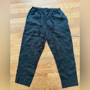 SOUTH STREET LINEN Pull On Pants Lagenlook Cropped Beachy Coastal Maine 0 Petite